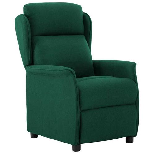vidaXL Ligstoel Donkergroen 67.5 x 93.5 x 101.5 cm Stof, Huis en Inrichting, Fauteuils, Nieuw, Verzenden