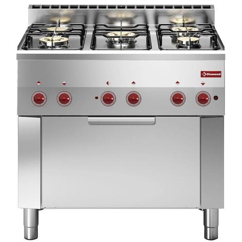 Fornuis + Heteluchtoven | PRO 600 | Gas/Elektrisch | 5, Zakelijke goederen, Horeca | Keukenapparatuur, Nieuw in verpakking, Verzenden