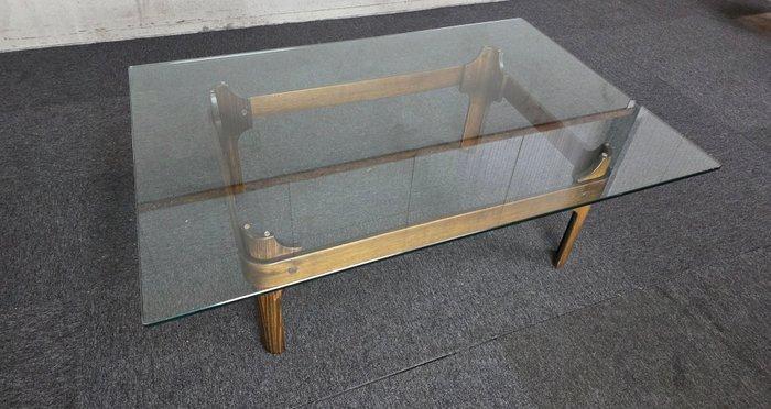 Salontafel - Walnoot - Walnoot houten salontafel met, Antiquités & Art, Art | Objets design