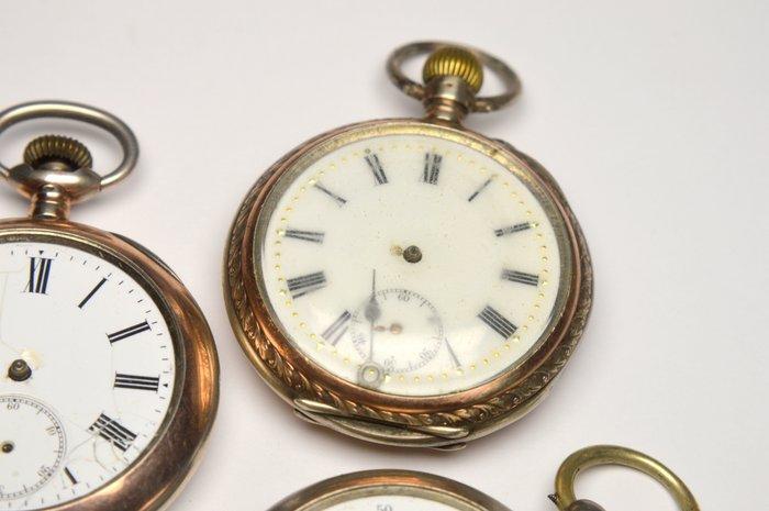 Antique - 800 Silver, (Lot of 4 x pieces) - 1900-1949, Antiek en Kunst, Antiek | Klokken