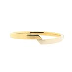 Bicolor gouden slavenarmband | Ø 60 mm (witgoud, geelgoud), Ophalen of Verzenden, Gebruikt, Overige kleuren, Goud