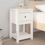 vidaXL Nachtkastje 40x35x61,5 cm massief grenenhout wit, Huis en Inrichting, Verzenden, Nieuw