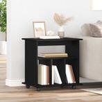 vidaXL Rollende kast met wiel Zwart Eiken 60 x 45 x 55 cm, Huis en Inrichting, Verzenden, Nieuw