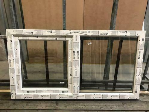 PVC Raam, Kozijn Vast-Draaikiep of Draaikiep-Vast 150x80., Doe-het-zelf en Bouw, Raamkozijnen en Schuifdeuren, Inclusief glas