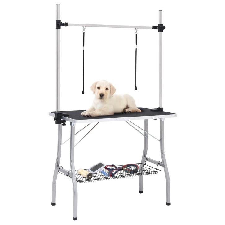 vidaXL Hondentrimtafel verstelbaar met 2 lussen en, Dieren en Toebehoren, Overige Dieren-accessoires, Nieuw, Verzenden