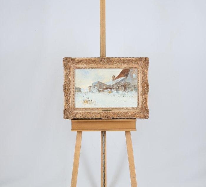 Willem Hendrik van der Nat (1864–1929) - Winters landschap, Antiek en Kunst, Kunst | Schilderijen | Klassiek