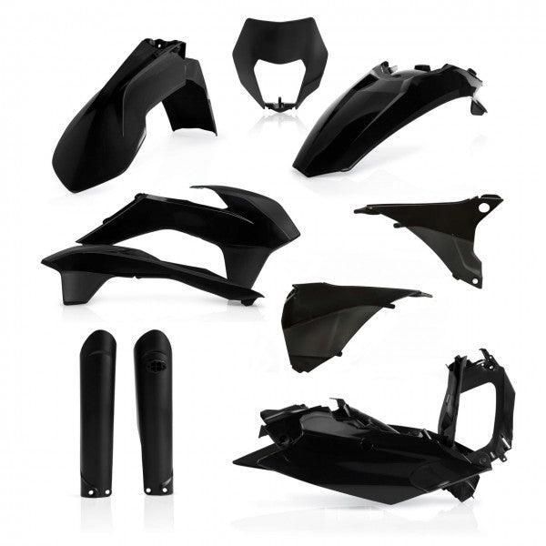 Acerbis plastic kit Zwart KTM EXC 125/250/300 2016 & EXC-F 2, Motoren, Onderdelen | Overige, Verzenden