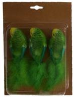 Prachtige vogeltjes op clip 5.5x4.5x17cm 3pc  groen, Hobby & Loisirs créatifs