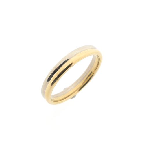 Bicolor gouden (trouw)ring (witgoud, trouwring, herenring), Handtassen en Accessoires, Ringen, Heer, Overige kleuren, 20 of groter