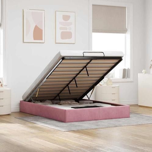vidaXL Ottoman bedframe zonder matras 140x190 cm fluweel, Huis en Inrichting, Slaapkamer | Bedden, Nieuw, Verzenden