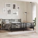 vidaXL Bedframe met hoofd- en voeteneinde metaal zwart, Verzenden, Nieuw