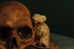 sculptuur, Memento Mori policroma - 21 cm - Aardewerk