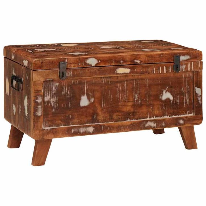 vidaXL Opslagdoos met opslag 70 x 35 x 40 cm massief, Huis en Inrichting, Kasten | Overige, Nieuw, Verzenden