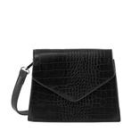 PIECES crossbody tas PCFLORA met crocoprint zwart, Verzenden, Nieuw