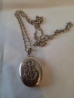 Zilver - Ketting met hanger - Medaillon antiek Zilver., Antiek en Kunst, Antiek | Zilver en Goud