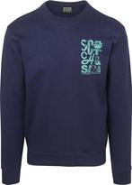 Scotch and Soda Sweater Logo Navy maat Maat 52/54 (L) Heren, Maat 52/54 (L), Scotch and Soda, Nieuw, Verzenden