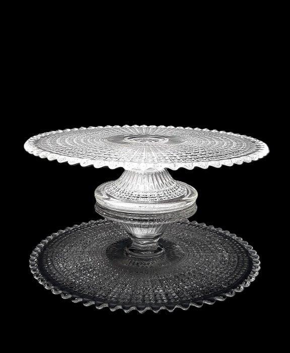 Val Saint Lambert - Charles Graffart Art Deco taartschotel, Antiek en Kunst, Kunst | Designobjecten