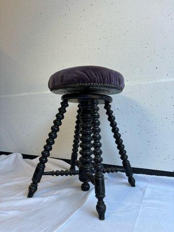 Tabouret - Tabouret de piano français ancien de Napoléon III
