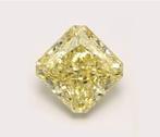 1 pcs Diamant - 0.70 ct - Radiant - fancy intens geel - LC, Nieuw
