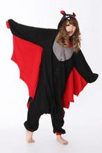 Onesie Vleermuis Pak XL-XXL Vleermuispak Kostuum Zwart Rood, Ophalen of Verzenden, Nieuw