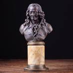 Albast, Brons, Voltaire Beeld - 200 mm, Antiek en Kunst