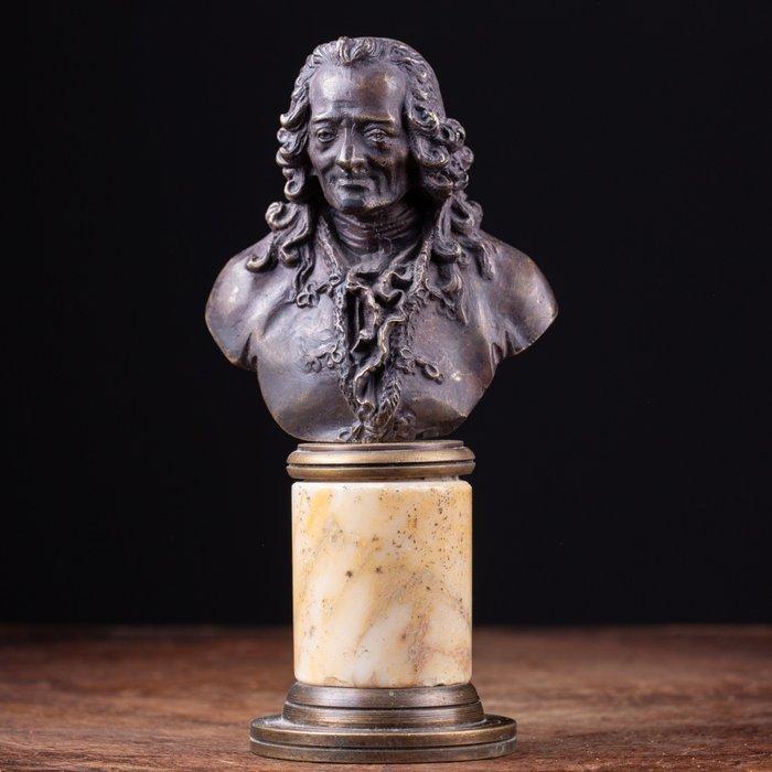Albast, Brons, Voltaire Beeld - 200 mm, Antiek en Kunst, Antiek | Overige Antiek