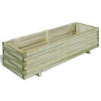 vidaXL Plantenbak verhoogd rechthoekig 120x40x30 cm hout, Jardin & Terrasse, Pots de fleurs, Verzenden