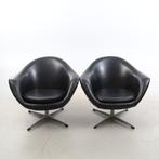 Fauteuil (2) - Cuir, Acier inoxydable - Paire de fauteuils, Antiquités & Art