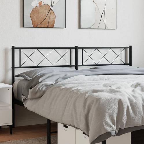 vidaXL Hoofdbord 150 cm metaal zwart, Huis en Inrichting, Slaapkamer | Bedden, Nieuw, Verzenden