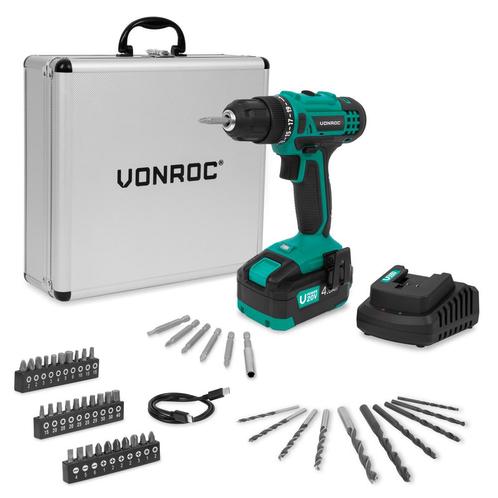 Accuboormachine 20V | Incl. 4.0Ah accu, snellader en 46, Doe-het-zelf en Bouw, Gereedschap | Boormachines, Nieuw, Verzenden