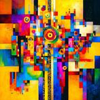 Marta Ellie (1985) - Geometry of the Sun XXL, Antiek en Kunst, Kunst | Schilderijen | Modern