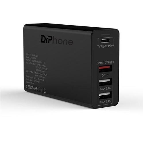 DrPhone WL20 100W 4-Poort USB C Adapter PD 3.0 100W +, Télécoms, Téléphonie mobile | Chargeurs pour téléphone, Envoi