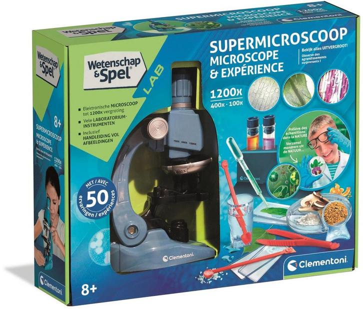 Clementoni - Supermicroscoop - Educatief Speelgoed voor, Kinderen en Baby's, Speelgoed | Overig, Nieuw, Verzenden