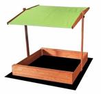 Zandbak - met deksel en dak - hout - 120x120 cm - groen, Kinderen en Baby's, Speelgoed | Buiten | Zandbakken, Ophalen of Verzenden