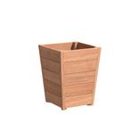 Hardhouten plantenbak Sevilla taps 55x55x71,2cm - Met bodem, Tuin en Terras, Bloembakken en Plantenbakken, Minder dan 60 cm, Vierkant