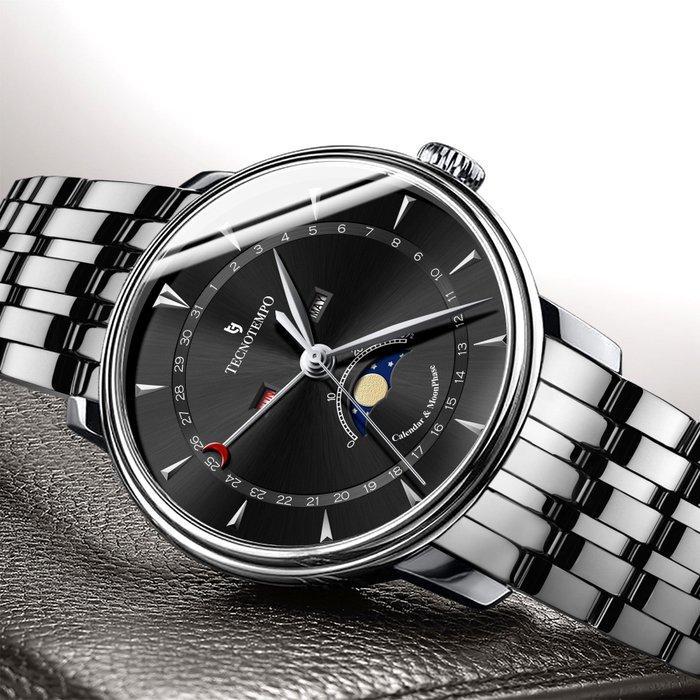 Tecnotempo - Calendar & Moon Phase - 40mm - - Sans prix de, Bijoux, Sacs & Beauté, Montres | Hommes