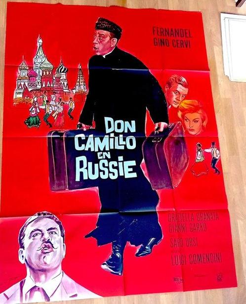 Fernandel Don Camillo - Lot of 3 original french cine, Verzamelen, Film en Tv