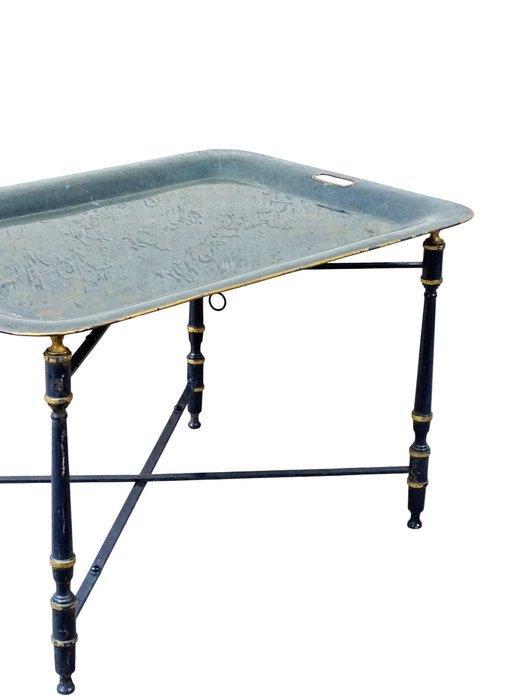 Salontafel - Bijzettafeltje met afneembaar dienblad,, Antiek en Kunst, Curiosa en Brocante