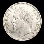 France. Silver 5 Francs (Napoleon III) Coin 1868 (Sans prix, Postzegels en Munten