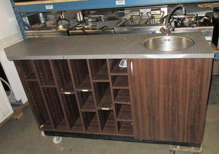 Wastafel, Spoeltafel met keukenkraan, B187 x D60 x H95,5cm, Zakelijke goederen, Kantoor en Winkelinrichting | Winkel en Inventaris