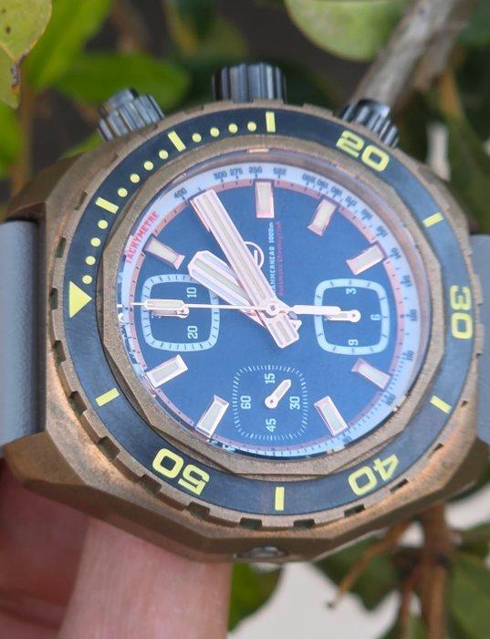 Zelos - hammerhead chrono bronze meteorite Limited edition, Handtassen en Accessoires, Horloges | Heren