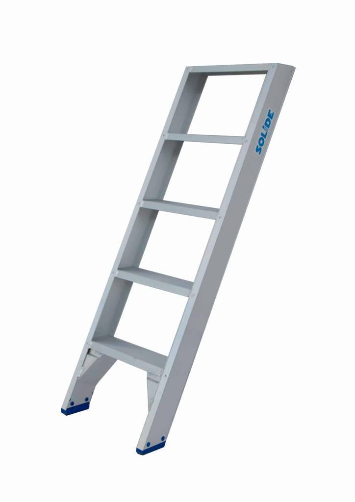 Solide enkele trap 5 treden – 1.25m, Doe-het-zelf en Bouw, Ladders en Trappen, Trap, Nieuw, Minder dan 2 meter, Ophalen of Verzenden