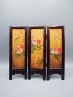 Figure - Chinese table screen with birds and flowers -, Antiek en Kunst