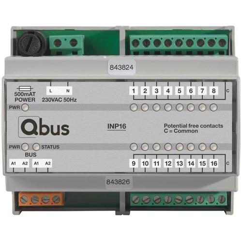 INP16 Qbus Inputmodule DIN RAIL (16x extern - 0 Volt) met, Bricolage & Construction, Bricolage & Rénovation Autre, Enlèvement ou Envoi