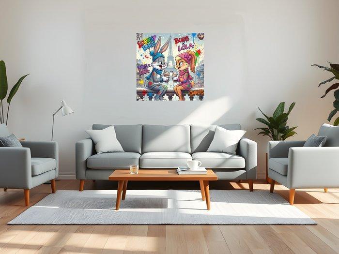 LuisonArt - Amore a Colori sotto la Tour Eiffel - XXL, Antiek en Kunst, Kunst | Schilderijen | Modern