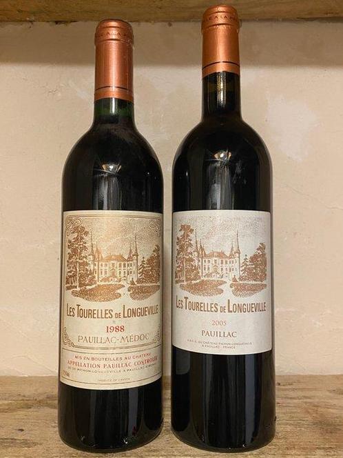 1988 & 2005 Les Tourelles de Longueville, 2nd wine of, Verzamelen, Wijnen