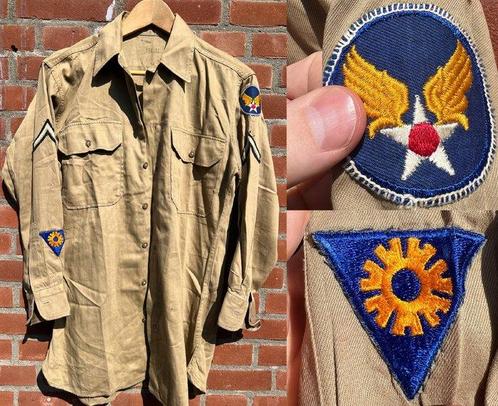 États-Unis dAmérique - Chemise dété USAAF de larmée, Collections, Objets militaires | Seconde Guerre mondiale