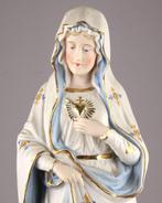 Beeldje - Maria met Onbevlekt Hart - Biscuit porselein