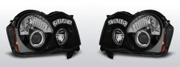 Koplampen Angel Eyes | Chrysler Cherokee WK 2008-2010 |zwart, Verzenden