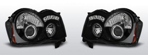 Koplampen Angel Eyes | Chrysler Cherokee WK 2008-2010 |zwart, Auto-onderdelen, Verlichting, Nieuw, Jeep, Verzenden